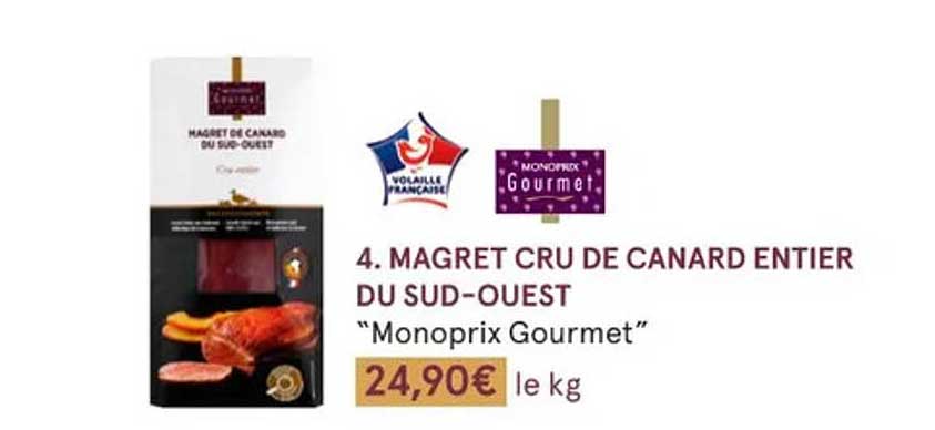 magret cru de canard entier du sud-ouest "monoprix gourmet"