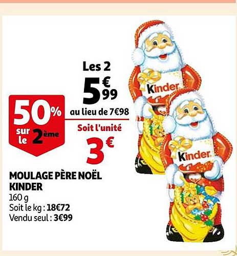 moulage père noël kinder