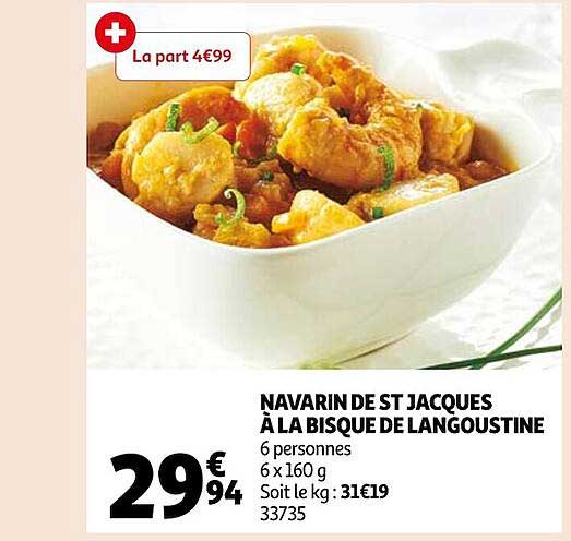 navarin de st jacques à la bisque de langoustine