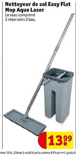 nettoyeur de sol easy flat mop aqua laser