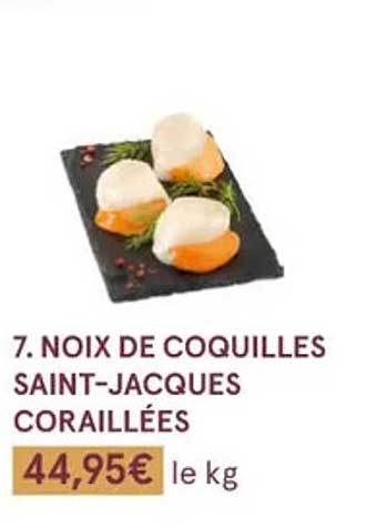 noix de coquilles Saint-Jacques coraillées