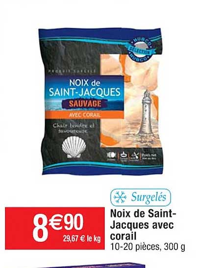 noix de Saint-Jacques avec corail