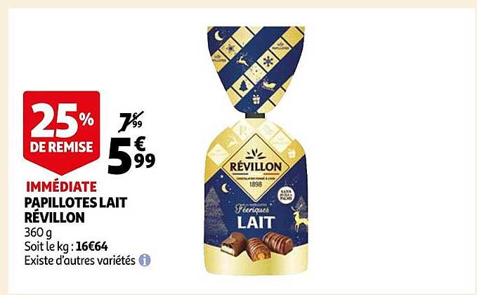 papillotes lait révillon