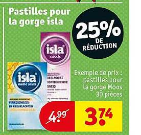 pastilles pour la gorge isla