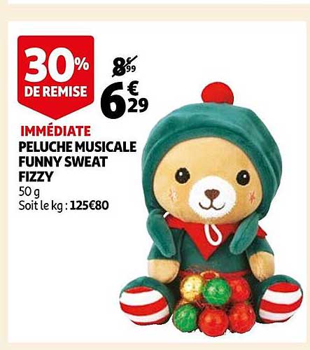 peluche musicale funny sweat fizzy
