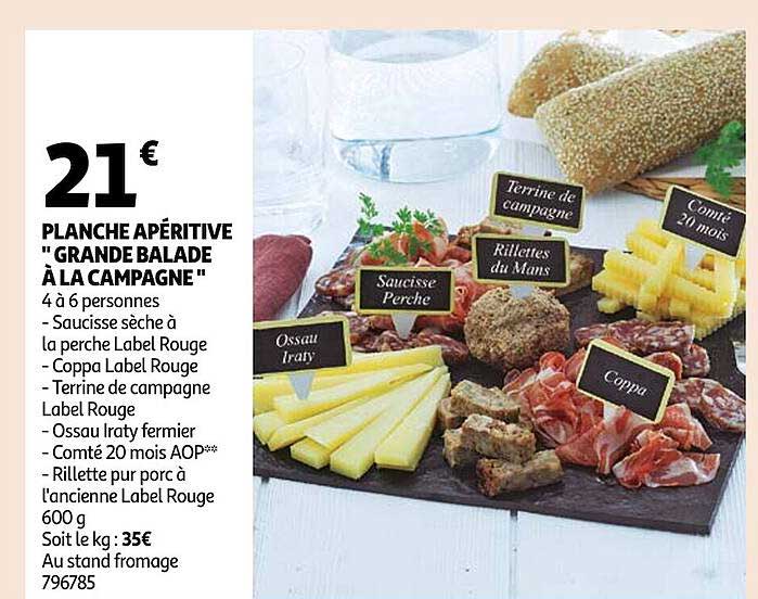 planche apéritive "grande balade à la campagne"