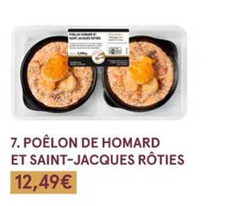 poêlon de homard et Saint-Jacques rôties