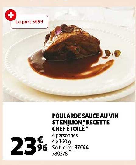 poularde sauce au vin st émilion "recette chef étoilé"