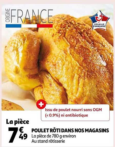 poulet rôti dans nos magasins