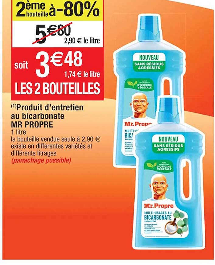 produit d'entretien au bicarbonate mr propre