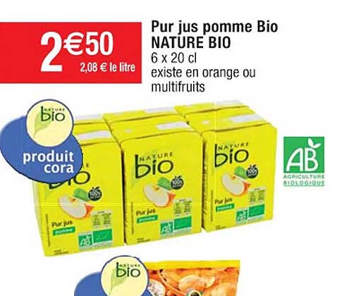 Pur Jus Pomme Bio Nature Bio