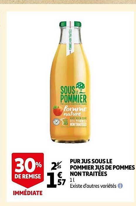 pur jus sous le pommier jus de pommes non traitées