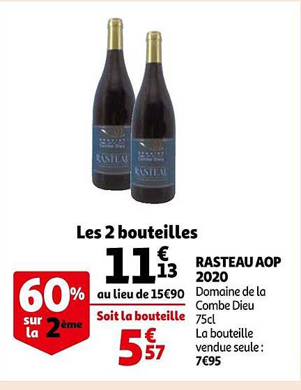 rasteau aop 2020 domaine de la combe dieu