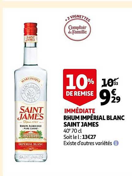 Rhum Impérial Blanc Saint James