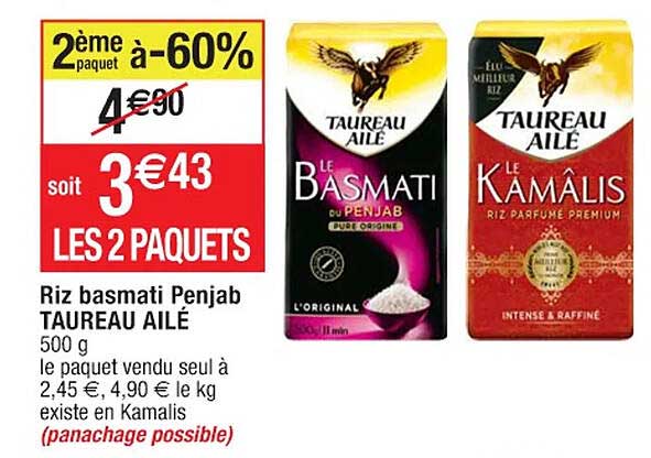 Riz Basmati Penjab Taureau Ailé
