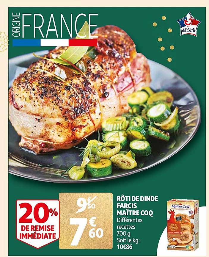 rôti de dinde farcis maître coq