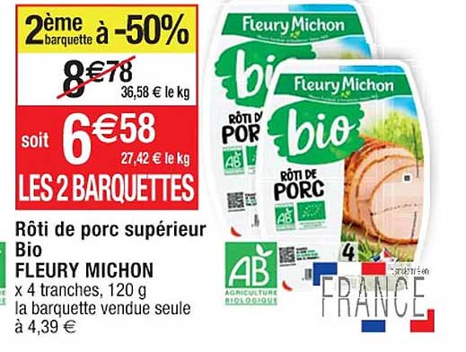 rôti de porc supérieur bio fleury michon