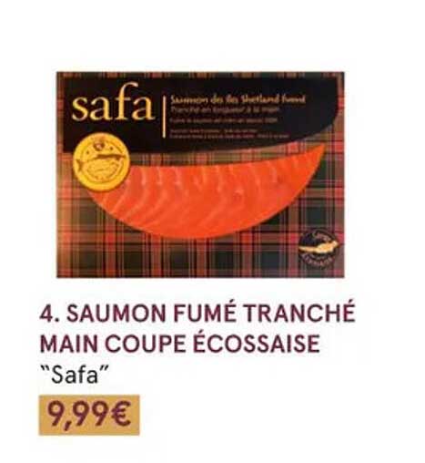 saumon fumé tranché main coupe écossaise "safa"
