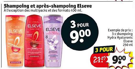 shampoing et après-shampoing elseve