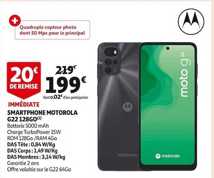 Smartphone Motorola G22 128go