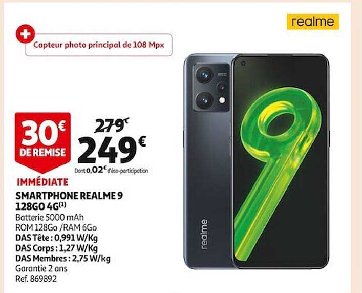 Smartphone Realme 9 128go 4g