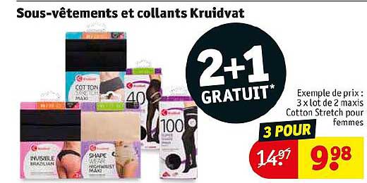 sous-vêtements et collants kruidvat