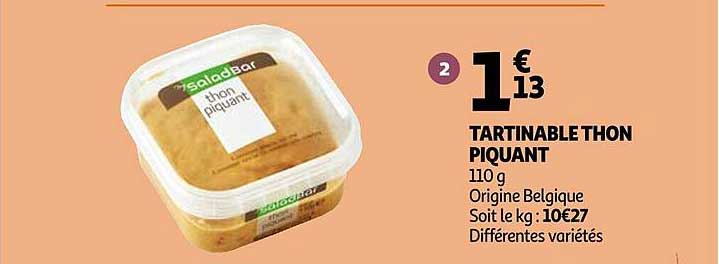 tartinable thon piquant