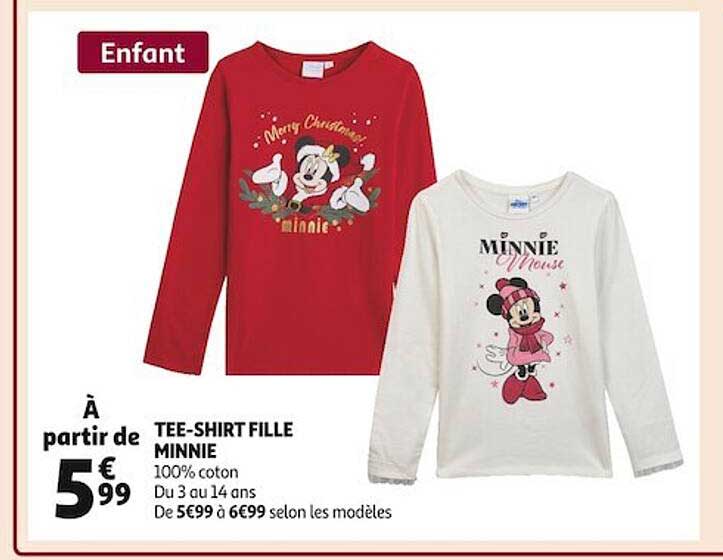 tee-shirt fille minnie