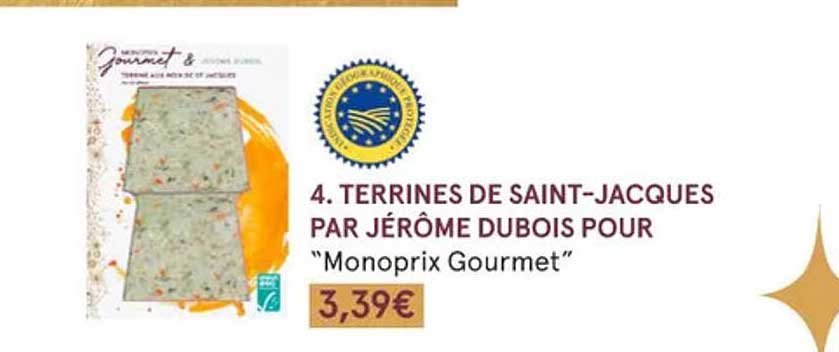 terrines de Saint-Jacques par jérôme dubois pour "monoprix gourmet"