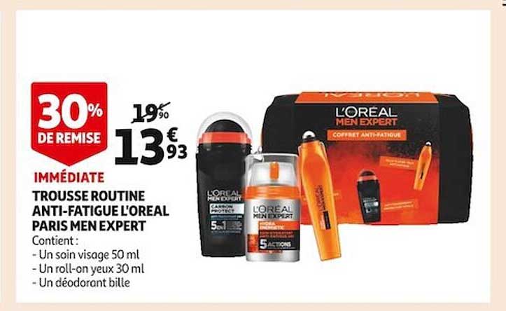 trousse routine anti-fatigue l'oréal paris men expert