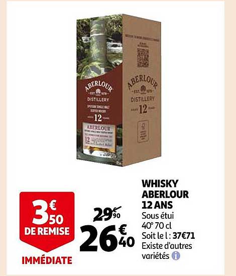 whisky aberlour 12 ans sous étui