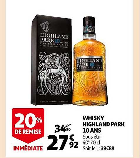 whisky highland park 10 ans