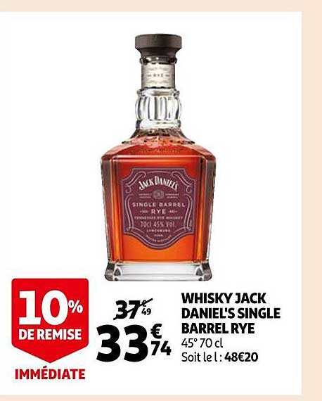 whisky jack daniel's single barrel rye