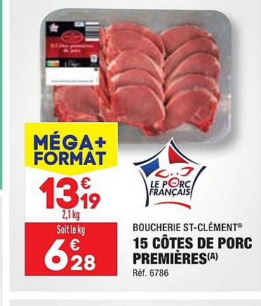 15 Côtes De Porc Premières Boucherie St-clément