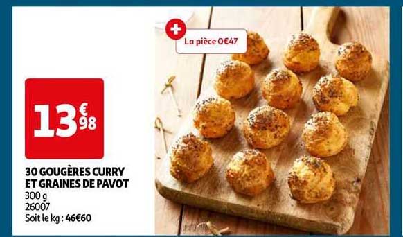 30 Gougères Curry Et Graines De Pavot