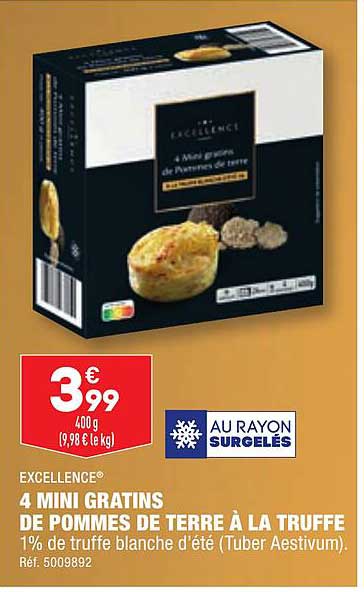 4 mini gratins de pommes de terre à la truffe excellence