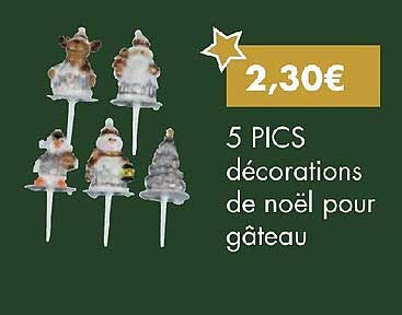 5 pics décorations de noël pour gâteau