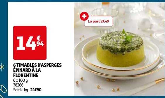 6 Timables D'asperges épinard à La Florentine