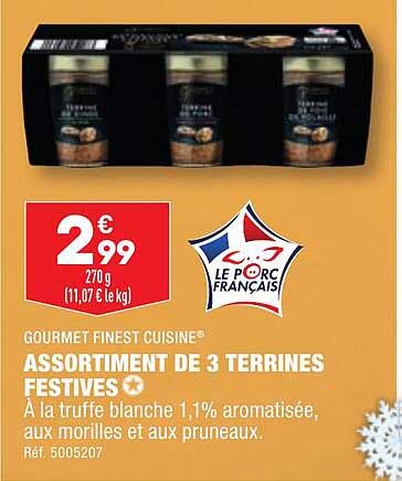 assortiment de 3 terrines festives gourmet finest cuisine