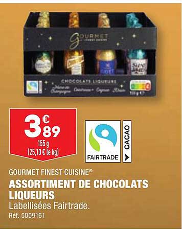 assortiment de chocolats liqueurs gourmet finest cuisine