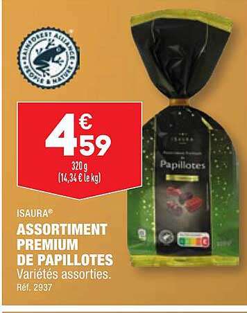 assortiment premium de papillotes isaura