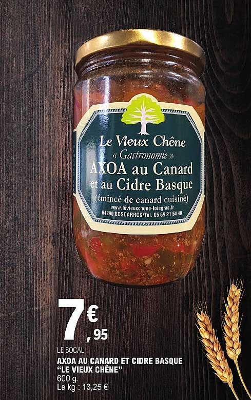 axoa au canard et cidre basque "le vieux chêne"