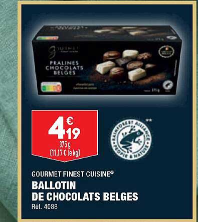 Ballotin De Chocolats Belges Gourmet Finest Cuisine