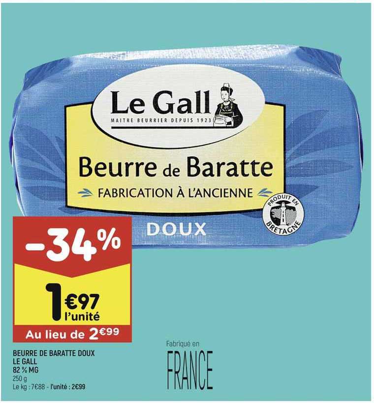 beurre de baratte doux le gall