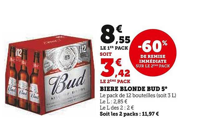 Bière Blonde Bud 5°