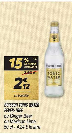 boisson tonic water fever-tree