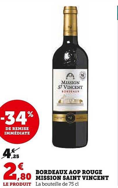 bordeaux aop rouge mission saint vincent