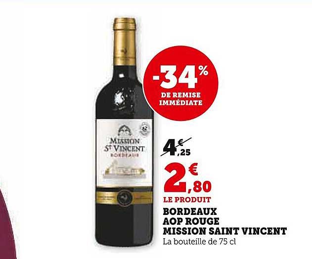 bordeaux aop rouge mission saint vincent