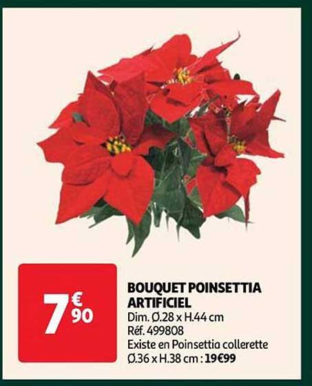 bouquet poinsettia artificiel