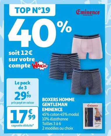 boxers homme gentleman eminence